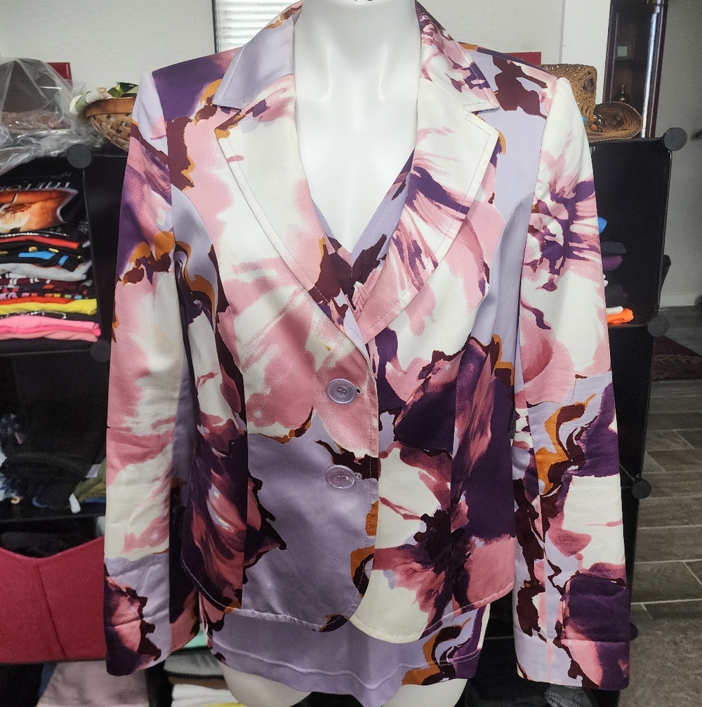 Escada Pink and Purple Blazer And Blouse